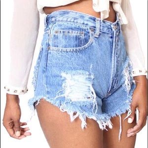Daisy Duke Cutoff Jean Shorts! Sz. Large (12/14)